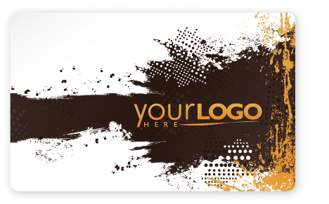 Abstract business card design in brown
