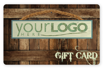 Wooden box gift card design