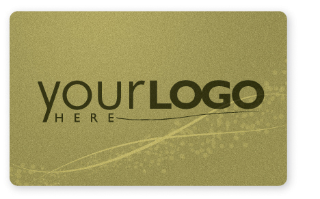 Gold gift card design with metallic ink