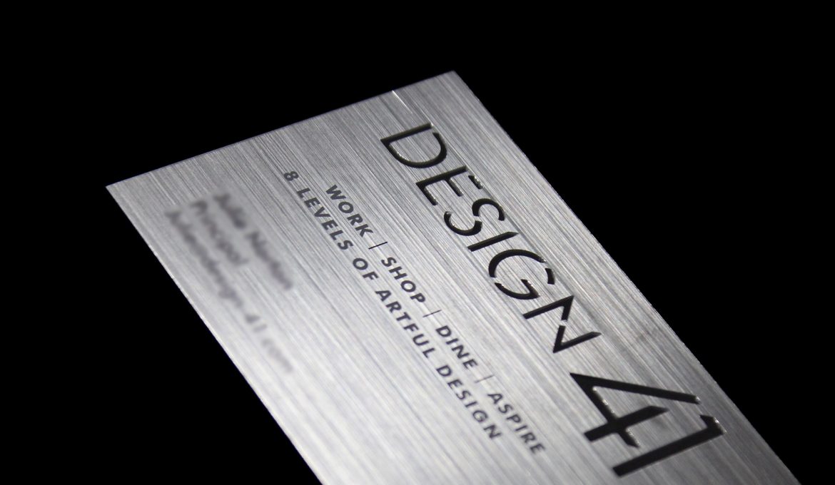 DESIGN 41: DIE CUT PLASTIC BUSINESS CARDS WITH MIAMI STYLE