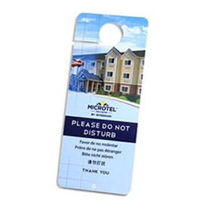 plastic card do not disturb door hanger